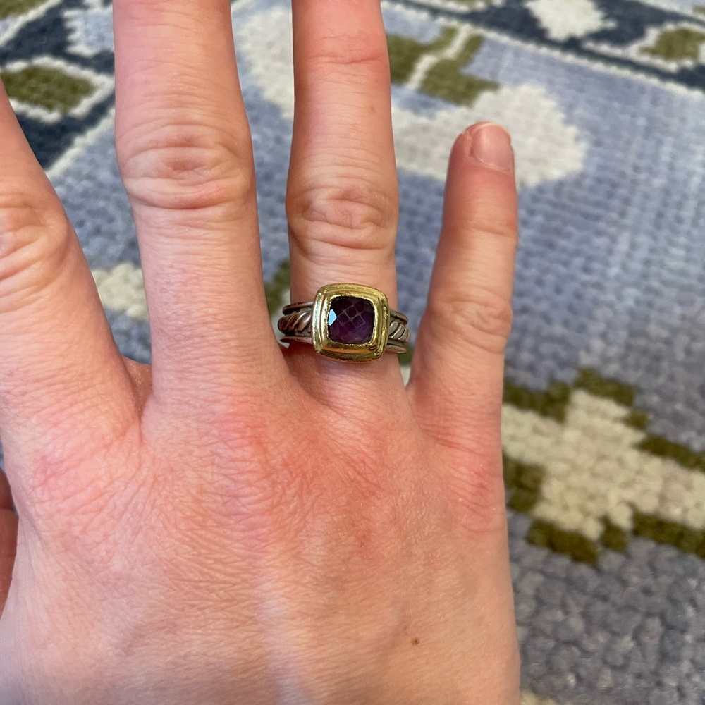 David Yurman Ring | Purple Amethyst | Size 5.5 - Picture 2 of 5